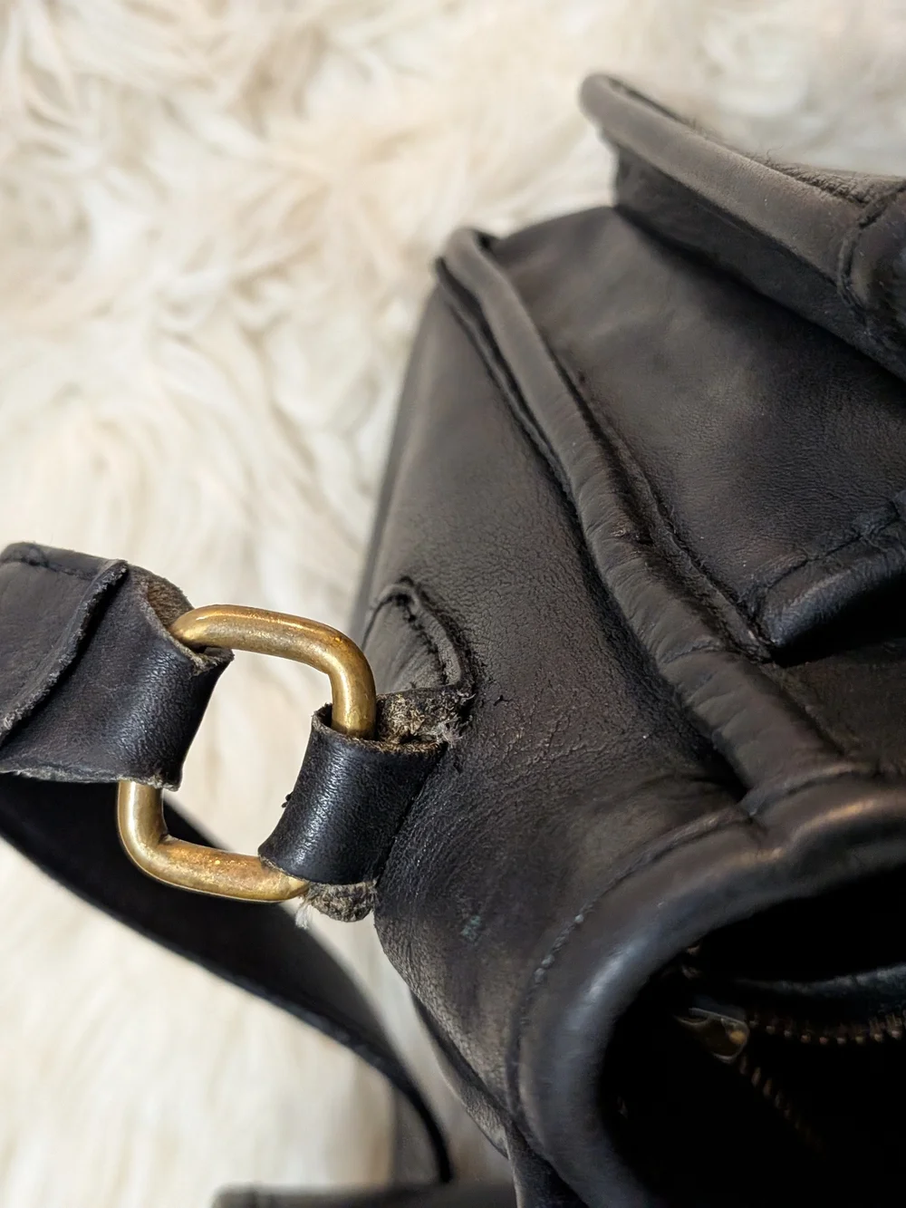 Rare Vintage Coach Small Shoulder Bag #9530 Black Glove-Tanned Leather - Made US